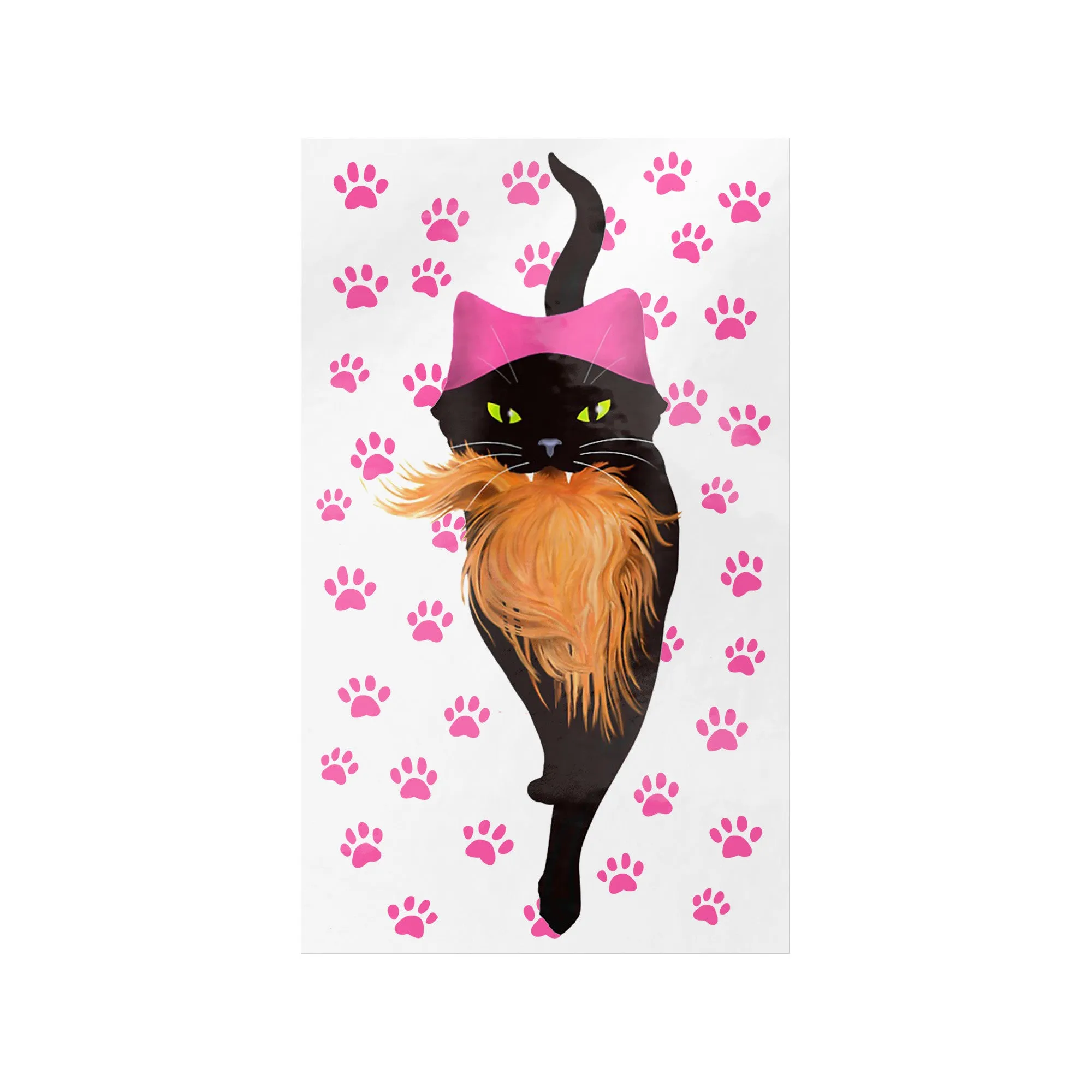 Good Kitty Black Cat with PINK Hat Anti-trump Vinyl Stickers