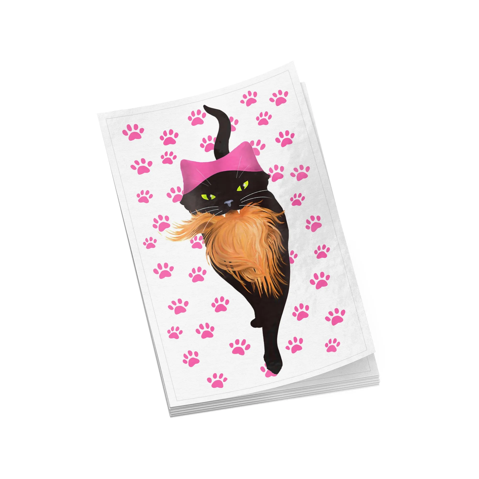 Good Kitty Black Cat with PINK Hat Anti-trump Vinyl Stickers