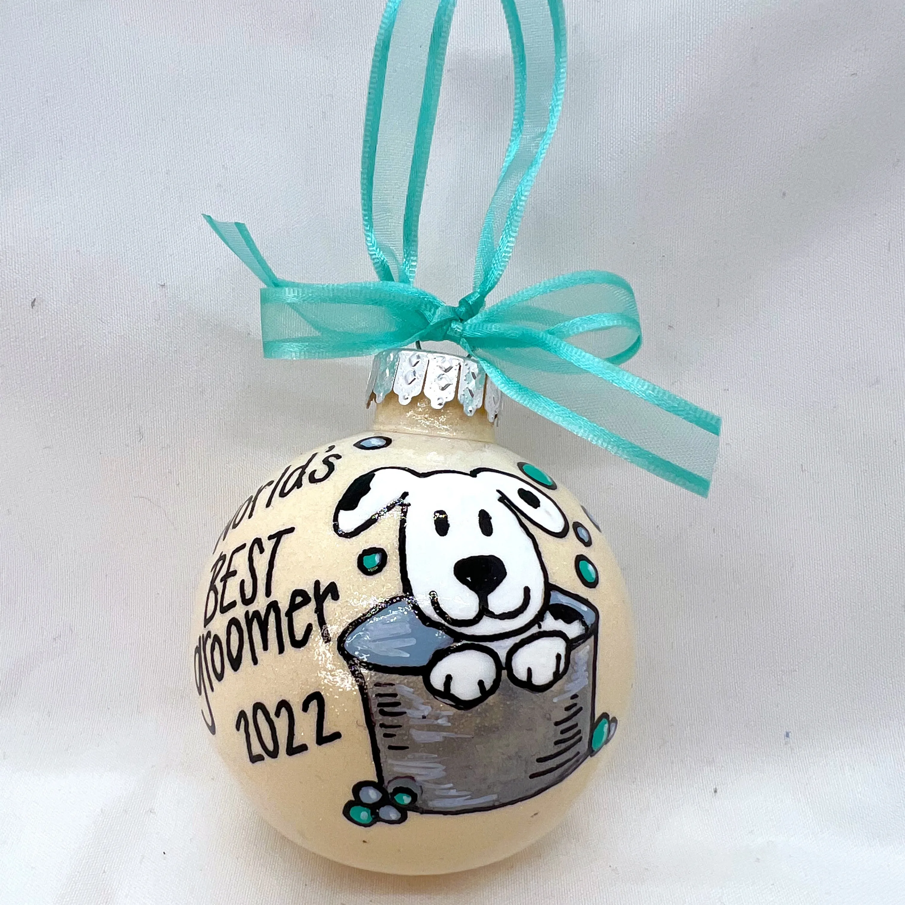 Groomer Ornament - World's Best Groomer, Dog Groomer, Groomer Gift, Pet Groomer, Grooming Gift, Christmas Ornament, Holiday Ornament