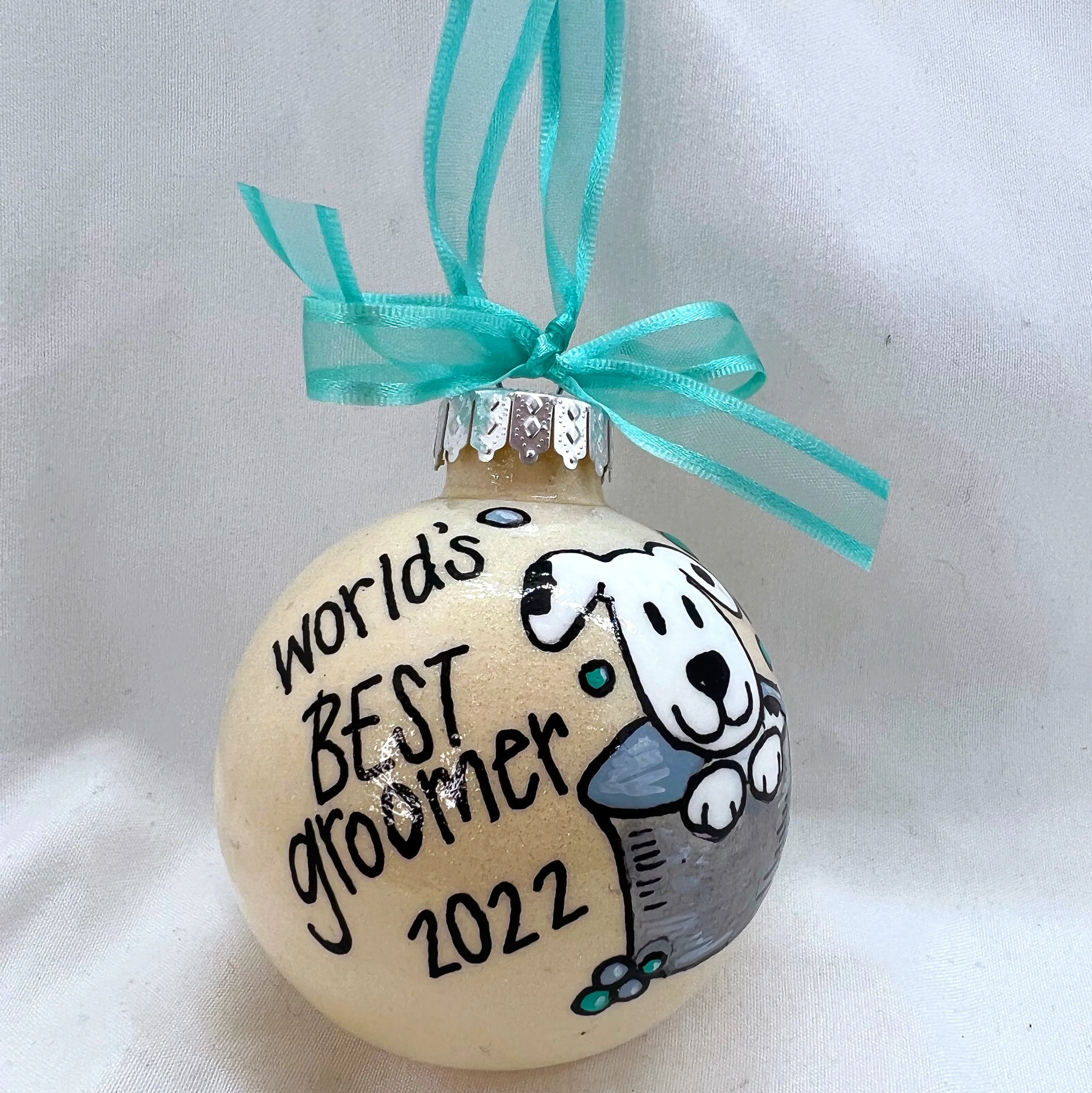 Groomer Ornament - World's Best Groomer, Dog Groomer, Groomer Gift, Pet Groomer, Grooming Gift, Christmas Ornament, Holiday Ornament