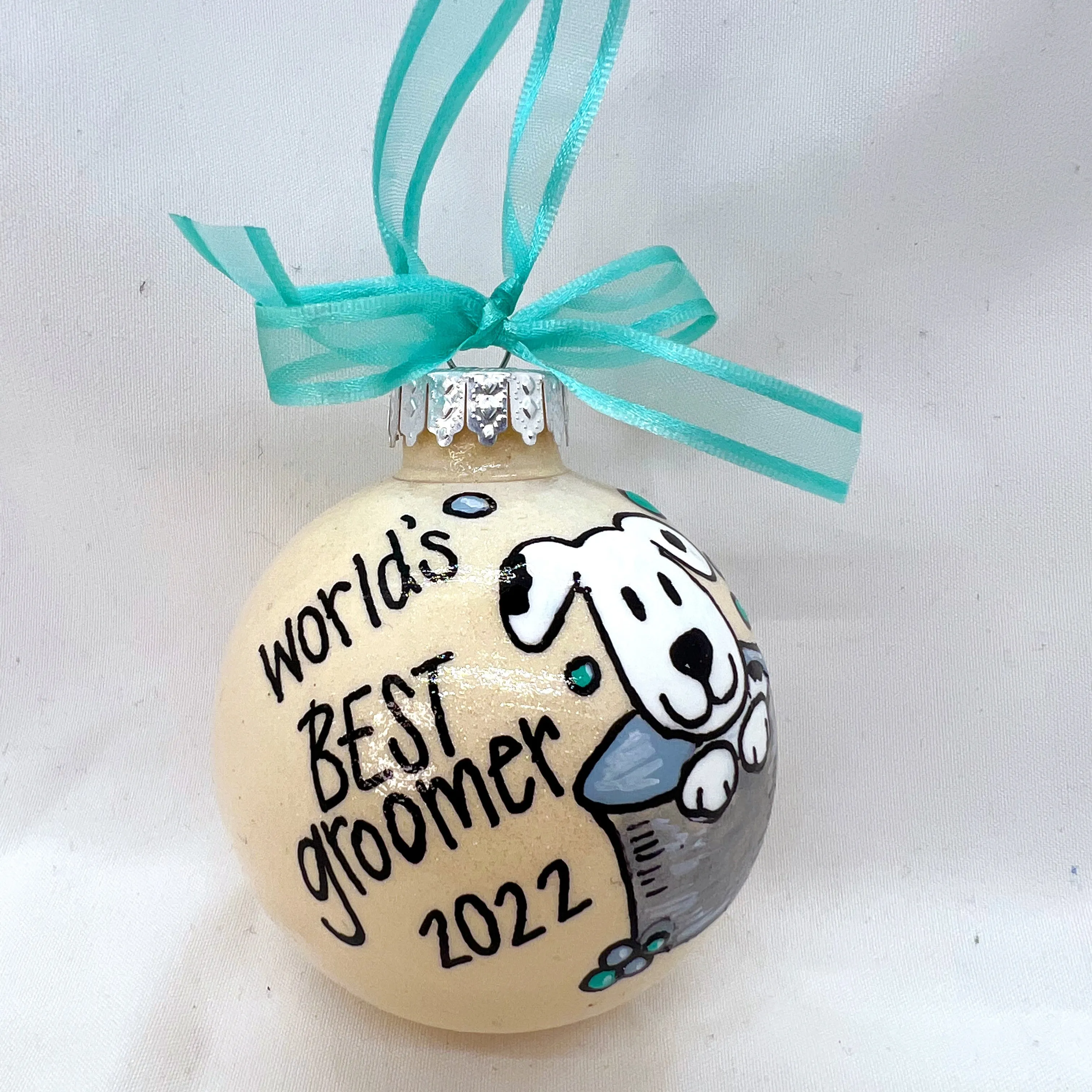 Groomer Ornament - World's Best Groomer, Dog Groomer, Groomer Gift, Pet Groomer, Grooming Gift, Christmas Ornament, Holiday Ornament