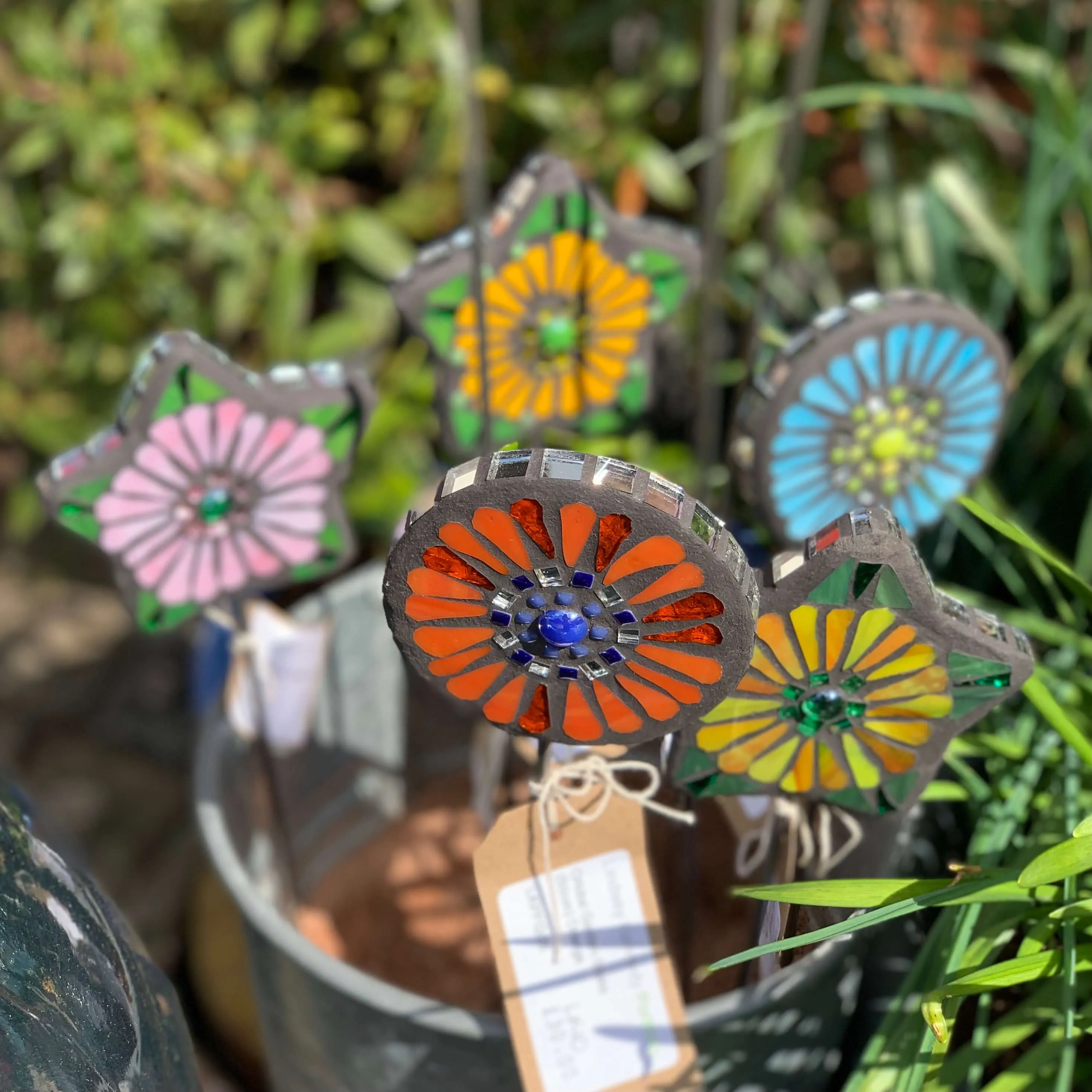 Handmade Mosaic Garden Stakes - Various sizes available