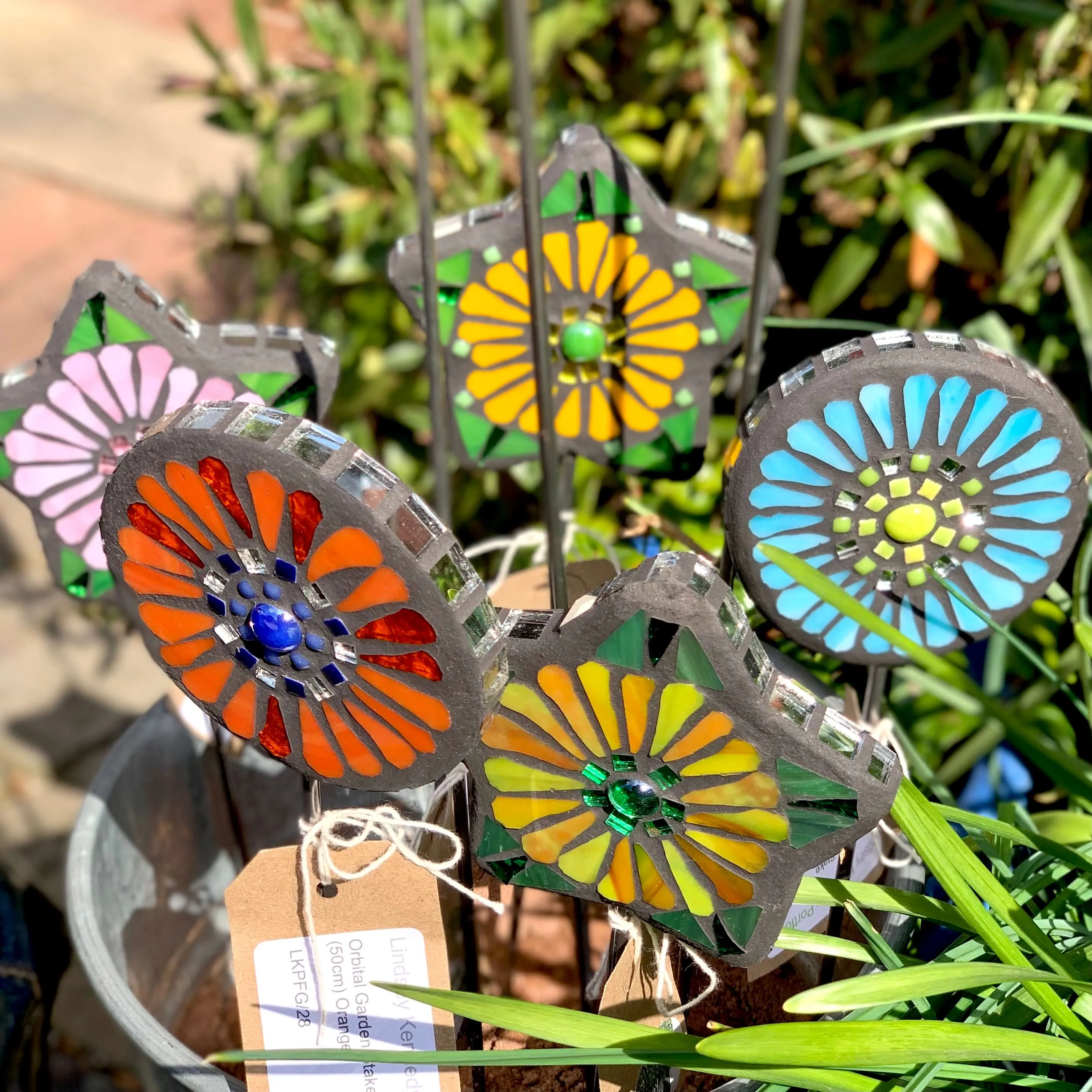 Handmade Mosaic Garden Stakes - Various sizes available