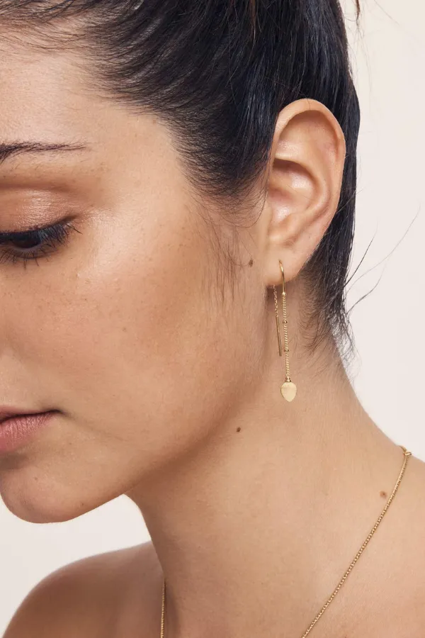 Hanging Lotus Earrings - Gold (RESTOCKED)