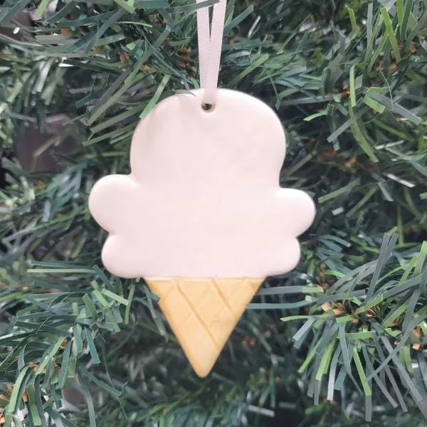 Ice Cream Ceramic Ornament