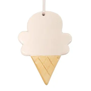 Ice Cream Ceramic Ornament