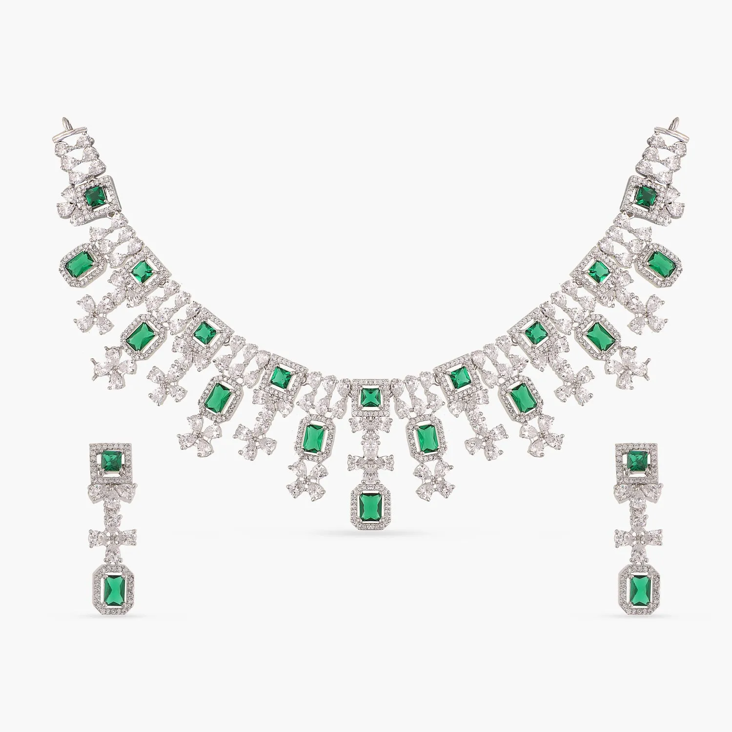 Jvalant Delicate CZ Necklace Set