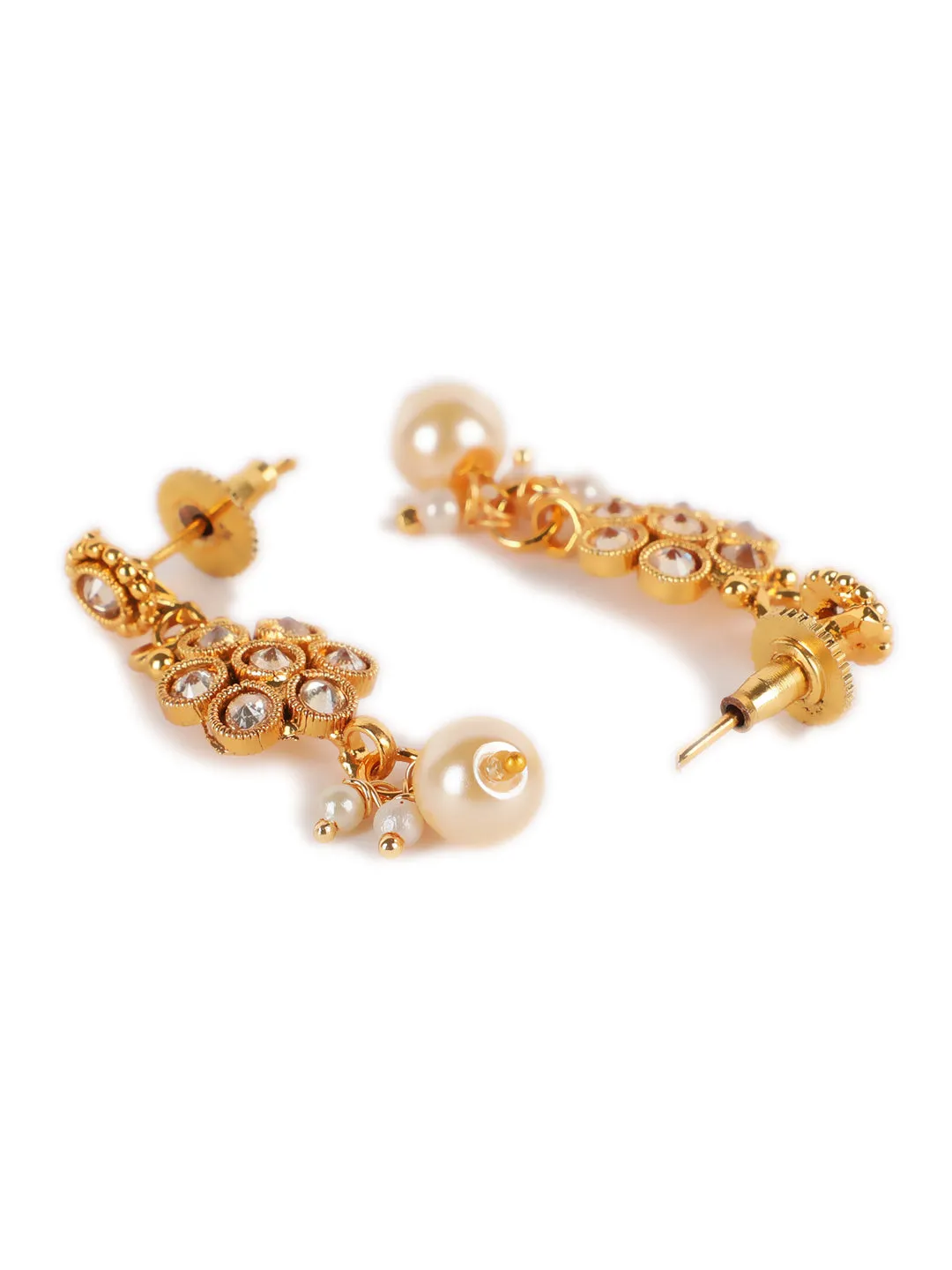 Kundan & Pearls Gold Plated Jewellery Set