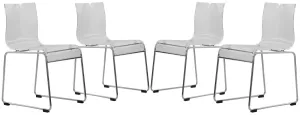 Lima Modern Acrylic Chair Set of 4