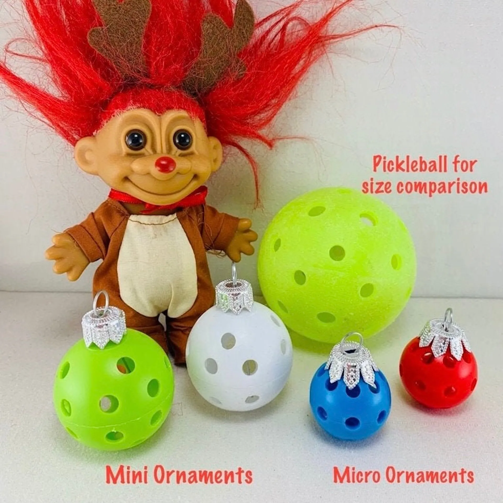 Mini Pickleball Christmas Ornaments | Pickleball Christmas Gifts And Decor