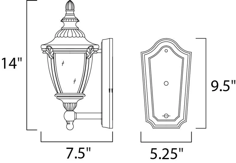 Morrow Bay VX 7" Single Light Outdoor Wall Mount in Earth Tone