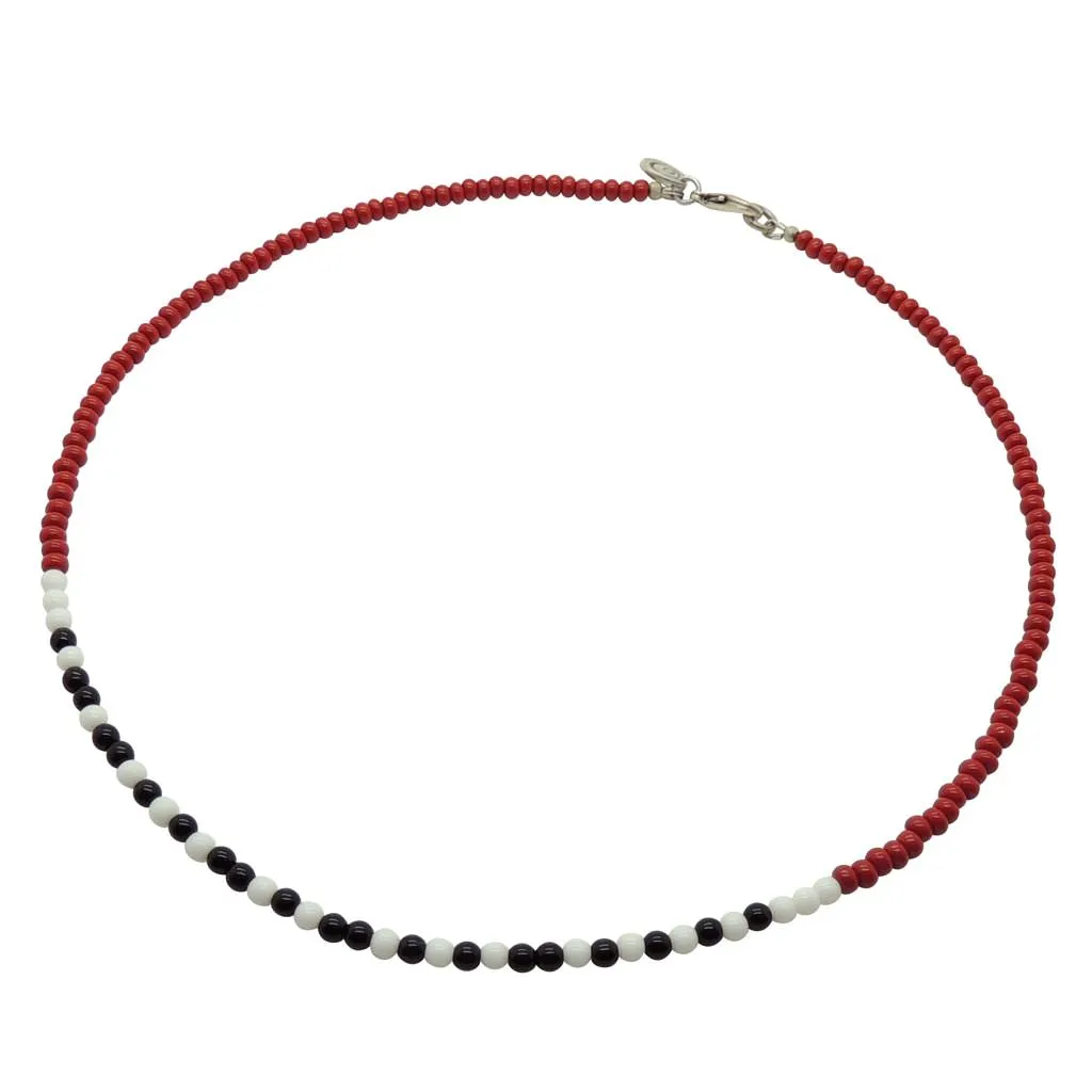 Morse Code Blessings Glass Bead Necklace