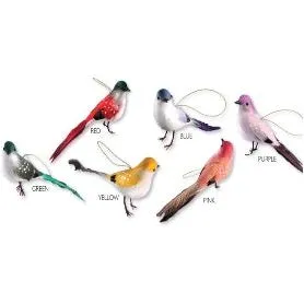 Multicolored Birds Sukkah Decoration Set of 12 birds