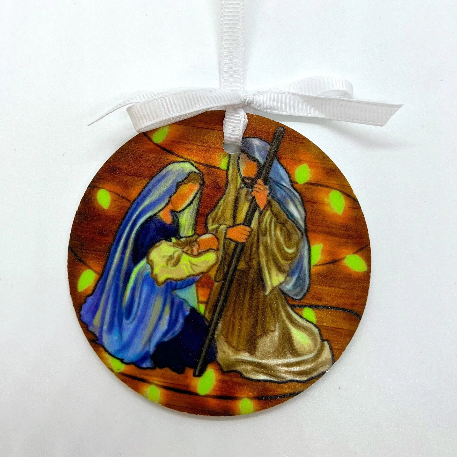 Nativity Ornament - Reason for the Season, Christmas Ornament, Holiday Ornament, Sublimation Ornament, Holy Night, Holy Family, Baby Jesus