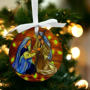 Nativity Ornament - Reason for the Season, Christmas Ornament, Holiday Ornament, Sublimation Ornament, Holy Night, Holy Family, Baby Jesus