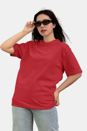 Red Oversized T-shirt for women