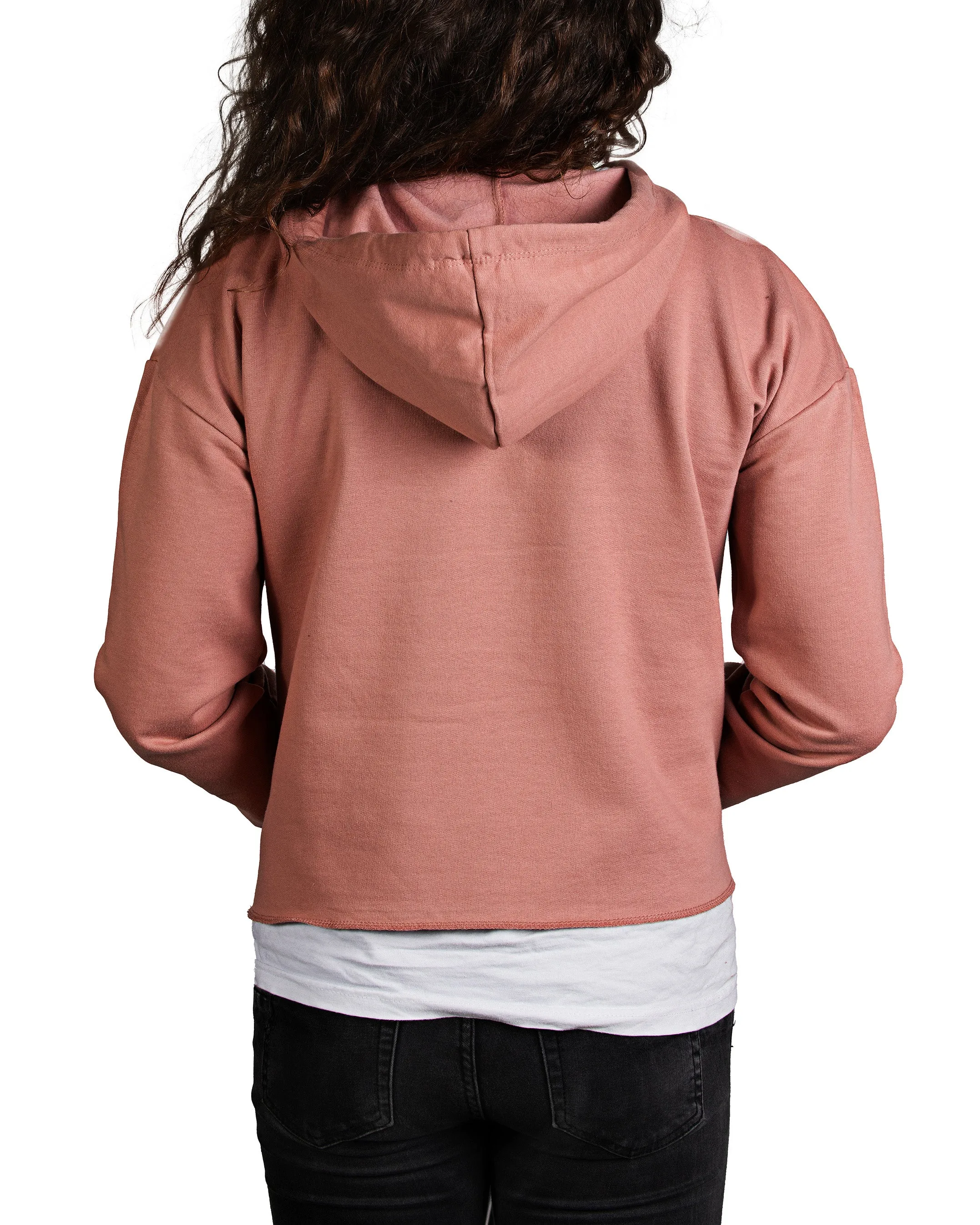 RS Classic Womens Cropped Pocket Hoodie - Pink