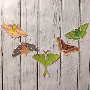 Sarah Draws Things Colorful Moth Garland