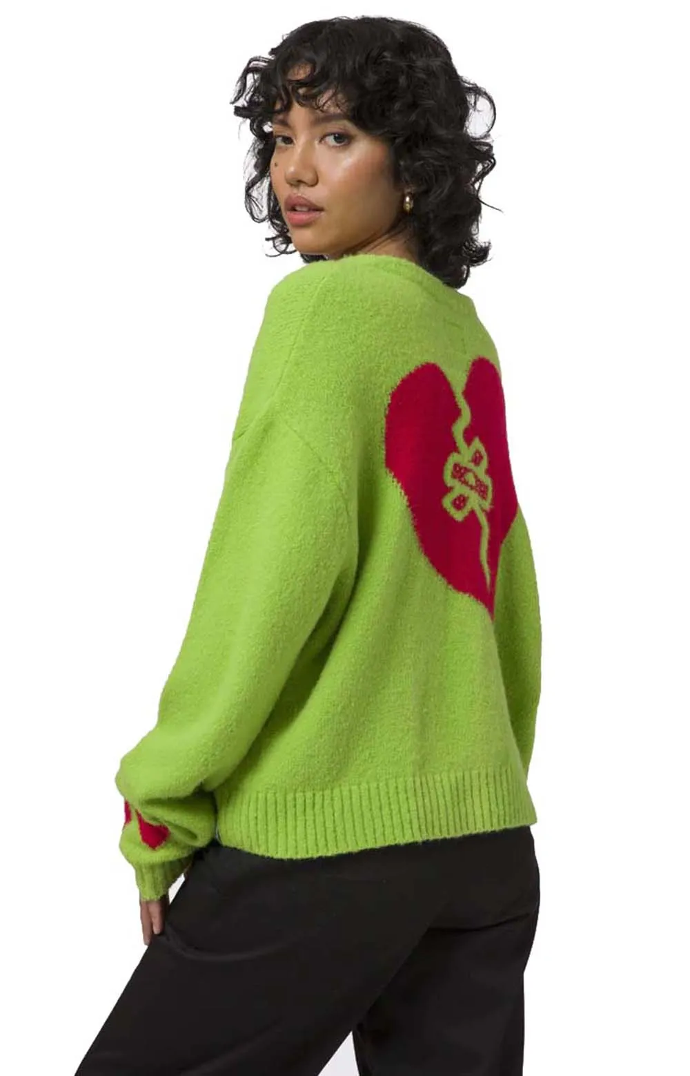 Shroom Art Button-Up Sweater - Huf Green