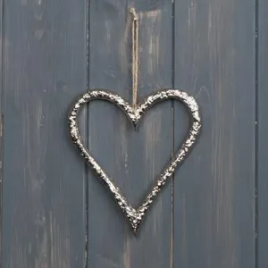 Silver Metal Hanging Heart