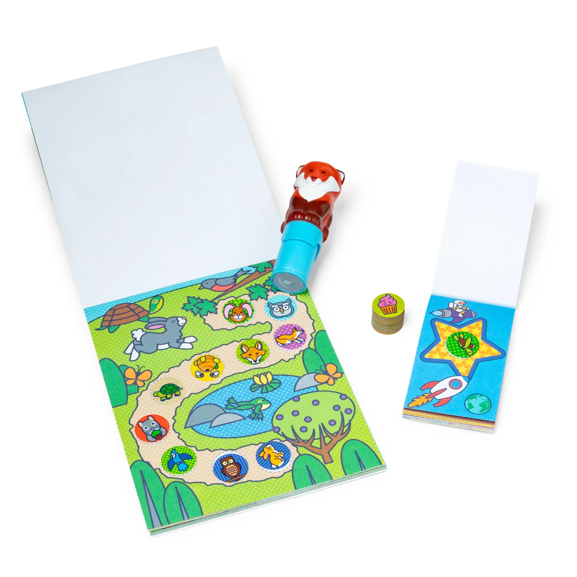 Sticker WOW!™ Fox Bundle: Activity Pad & Sticker Stamper   Mini Activity Pad and 200 Refill Stickers