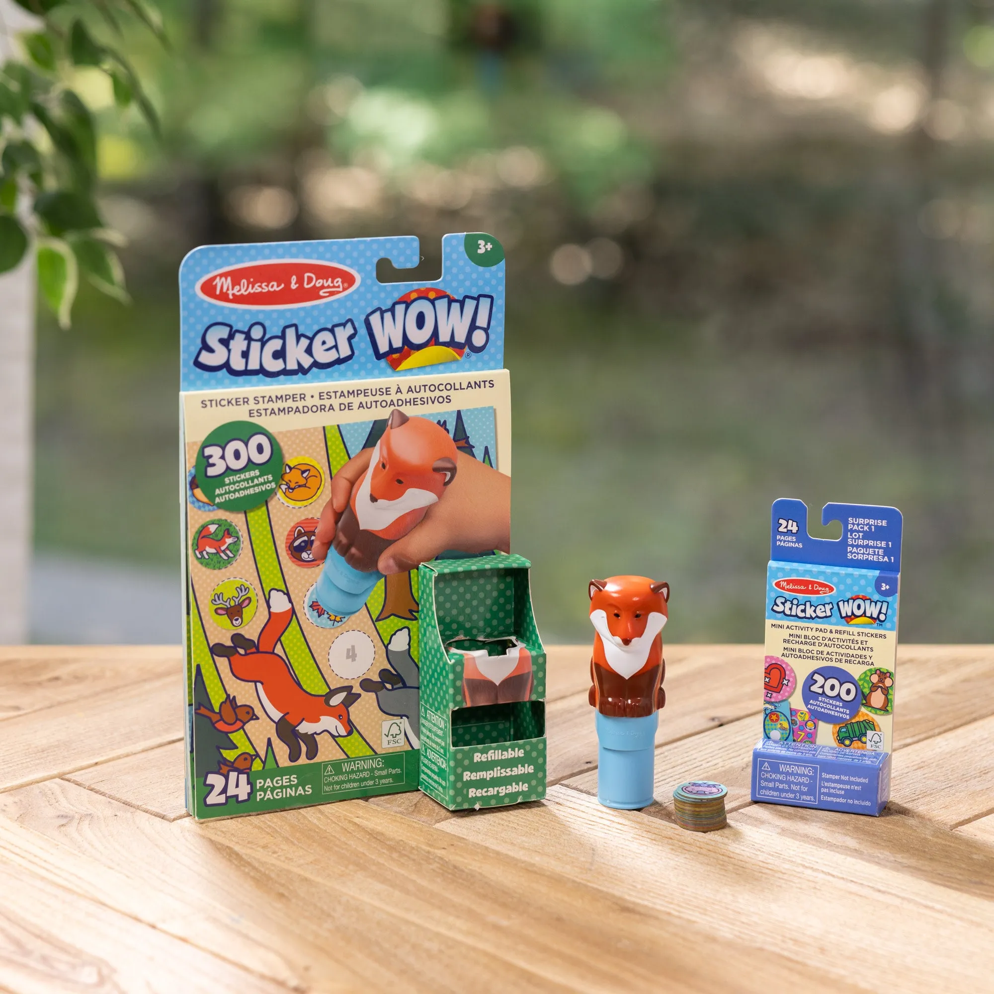 Sticker WOW!™ Fox Bundle: Activity Pad & Sticker Stamper   Mini Activity Pad and 200 Refill Stickers