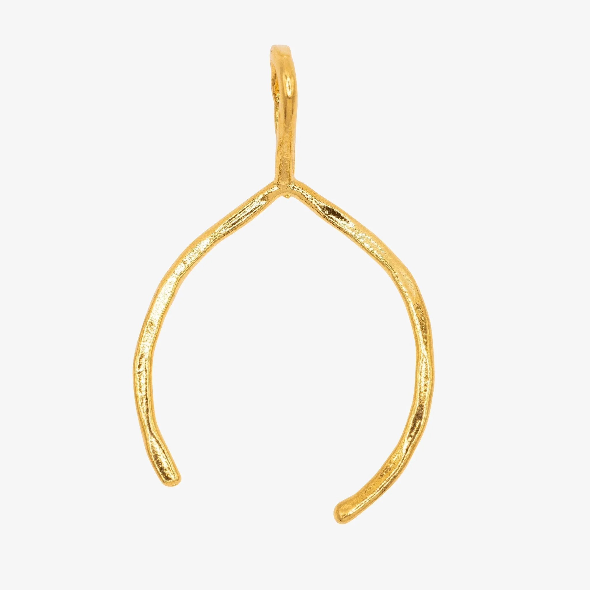 Thin Wishbone Charm Wholesale 14K Gold, Solid 14K Gold, G217