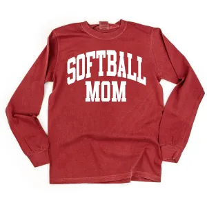 Varsity Style - SOFTBALL MOM - LONG SLEEVE COMFORT COLORS TEE