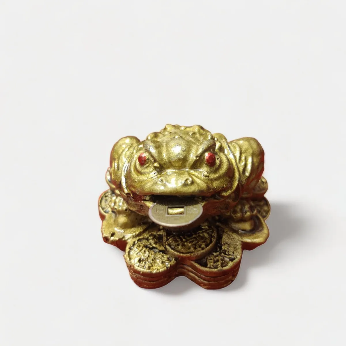 Vastu Feng Shui Three Legged Frog with Coin for Good Luck Health Wealth Prosperity