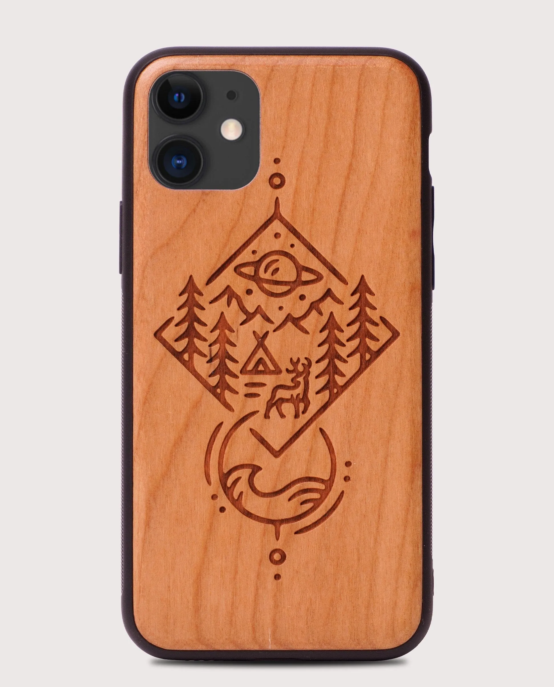 Wooden Phone Case | Saturn