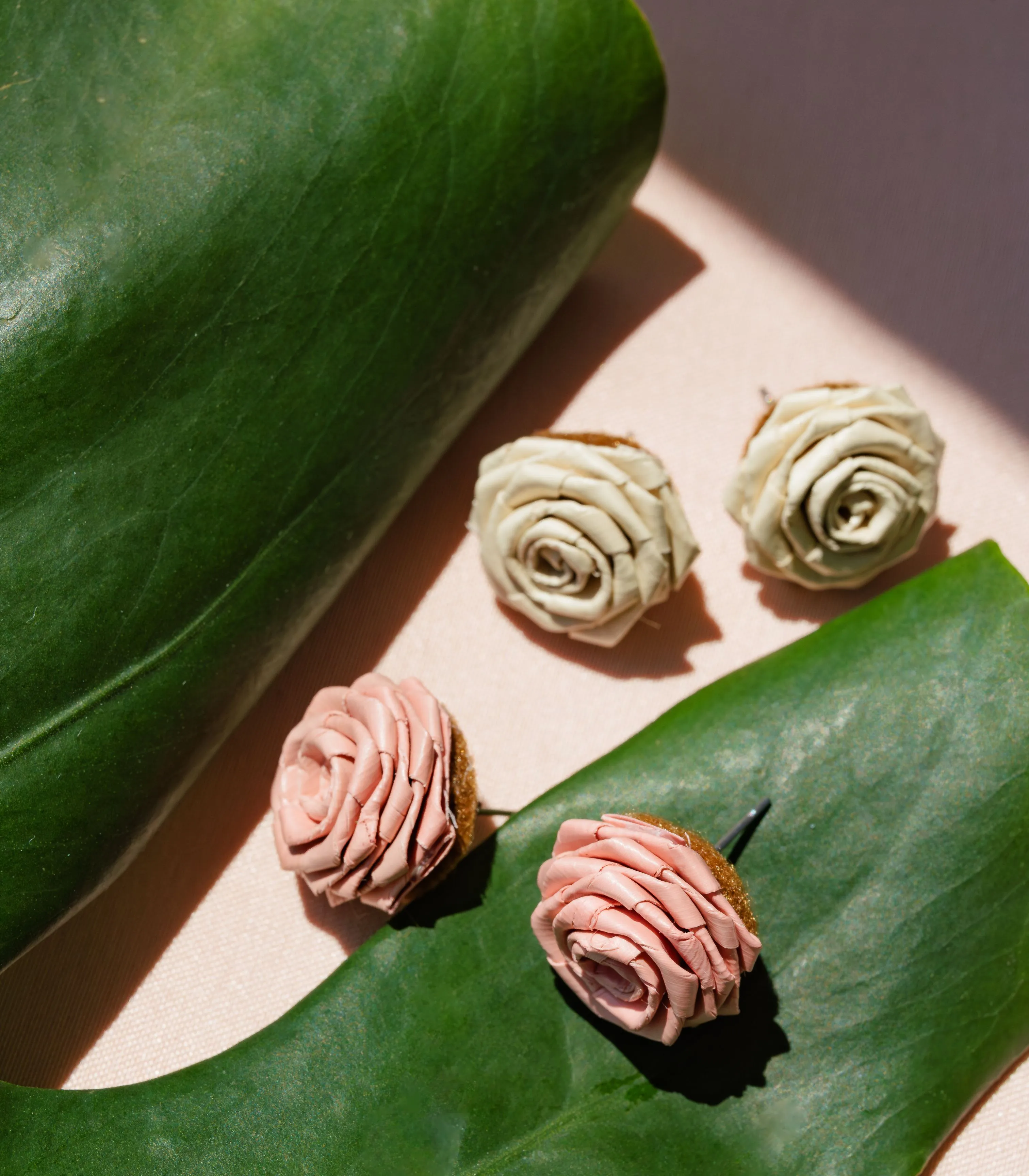 Woven Rosas Palm Leaf Earrings