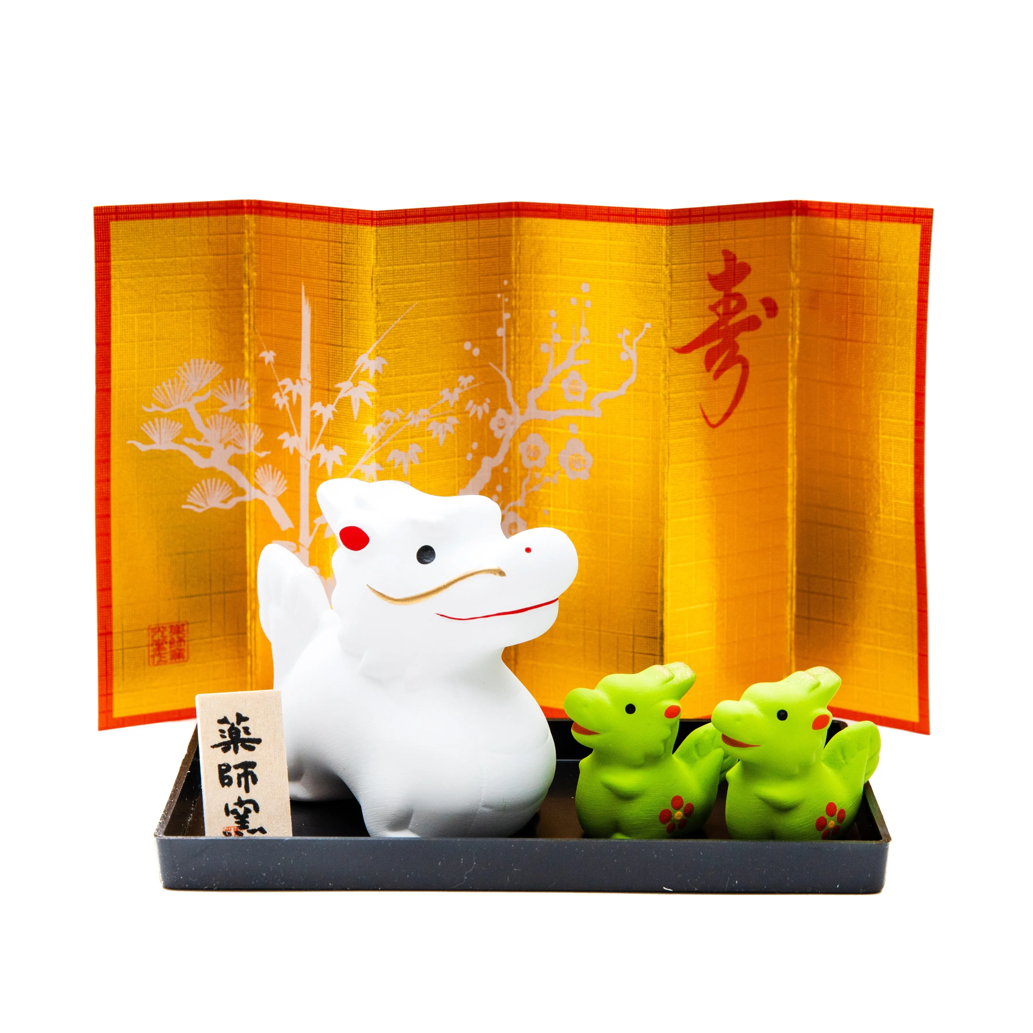 Yakushigama Set Ceramic Dragon Parent & Chidren