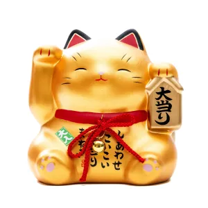 Yakushigama Shiny Jackpot Beckoning Cat Ceramic Coin Bank