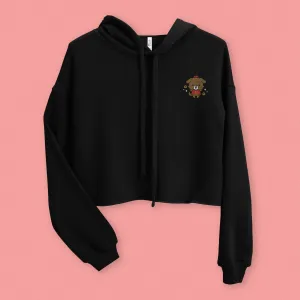 Year of the Dog Embroidered Crop Hoodie