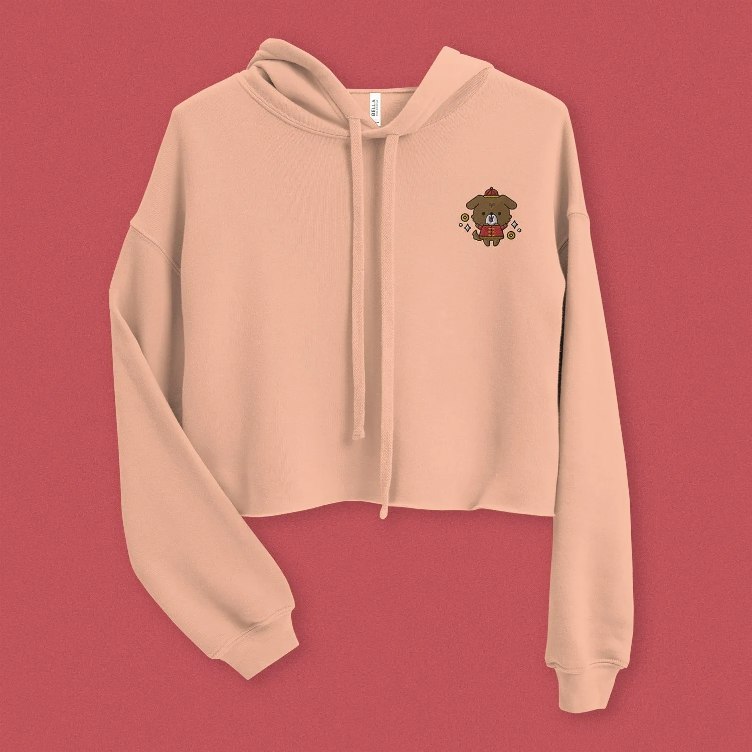 Year of the Dog Embroidered Crop Hoodie