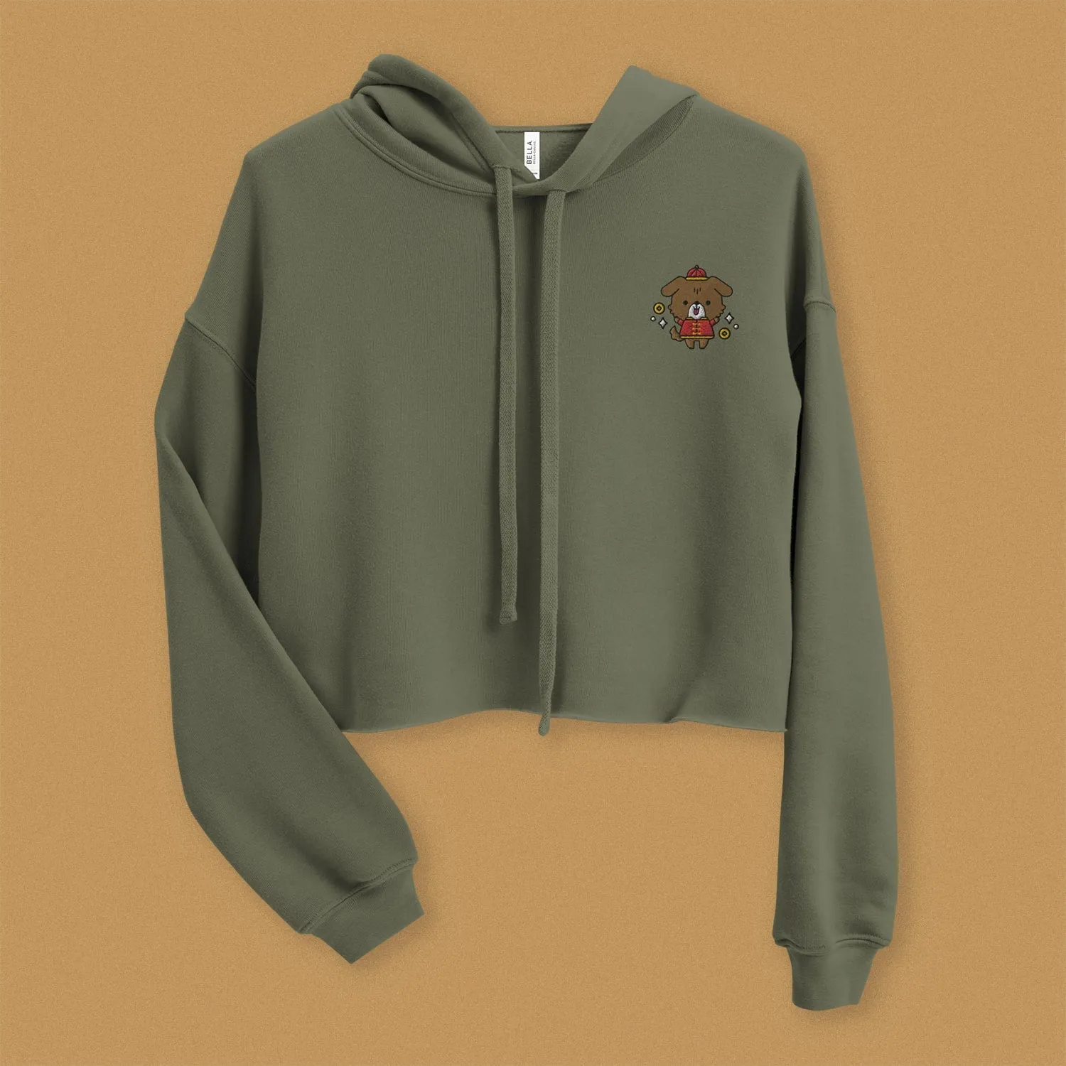 Year of the Dog Embroidered Crop Hoodie